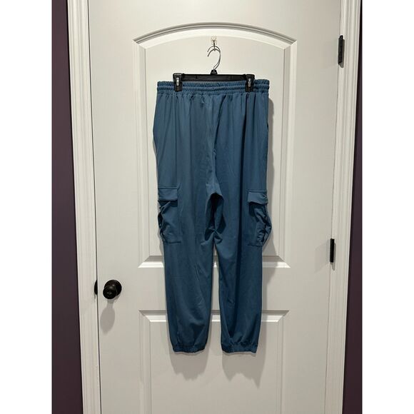 NWOT Yoyoyoga Blue Cargo Jogger Pants Blue Size XXL - Picture 5 of 7